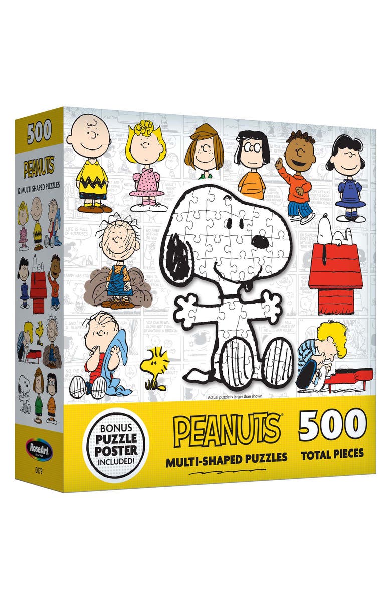 CRA-Z-ART Roseart Mini Shaped Peanuts 500 Piece Puzzle, Main, color, Multicolored