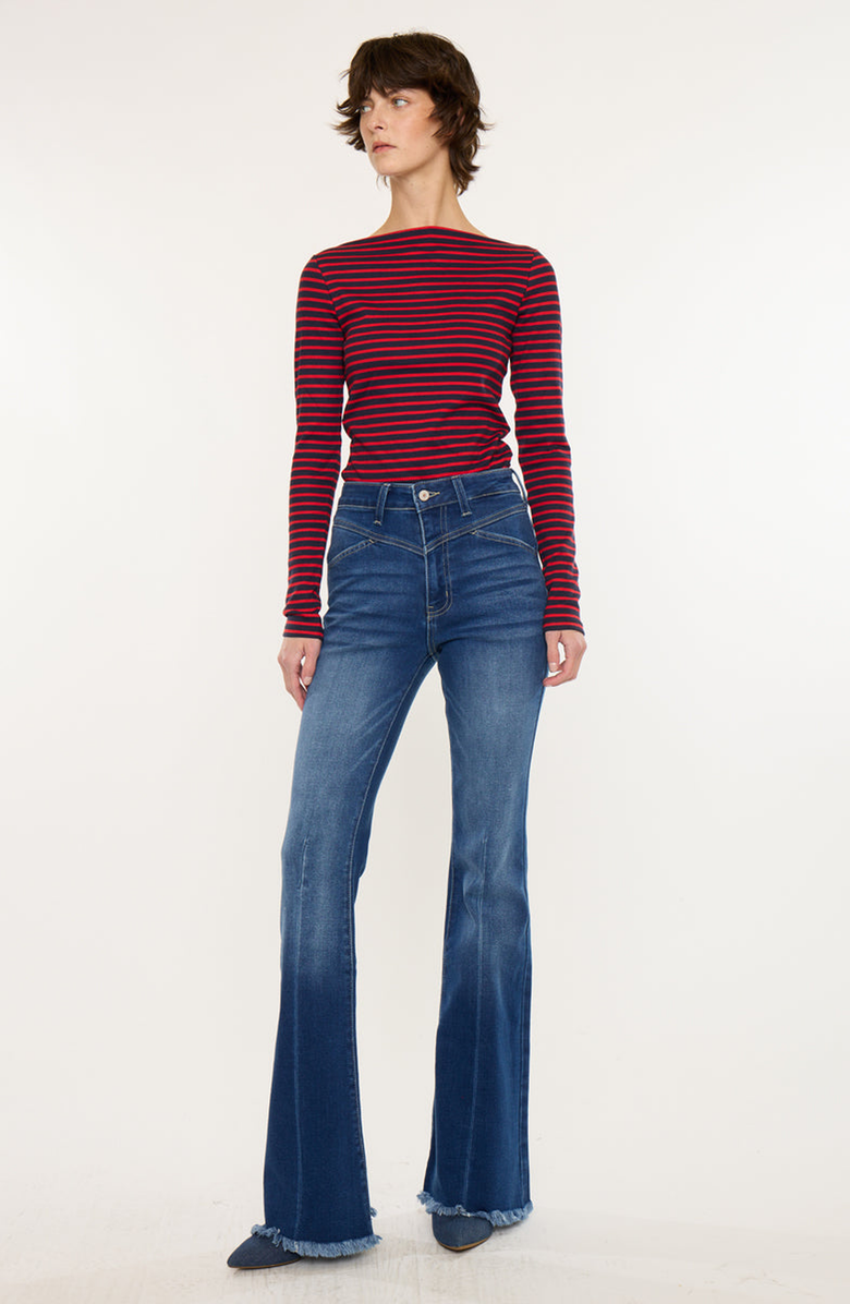 KanCan Ashton High Rise Flare Jeans, Alternate, color, Medium Wash