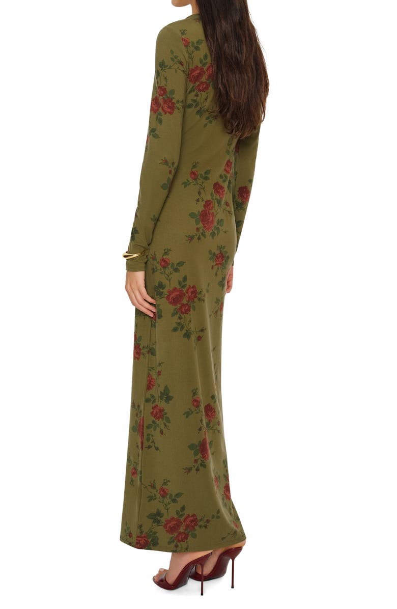 Reformation Tommie Floral Long Sleeve Knit Dress, Alternate, color, Haiku