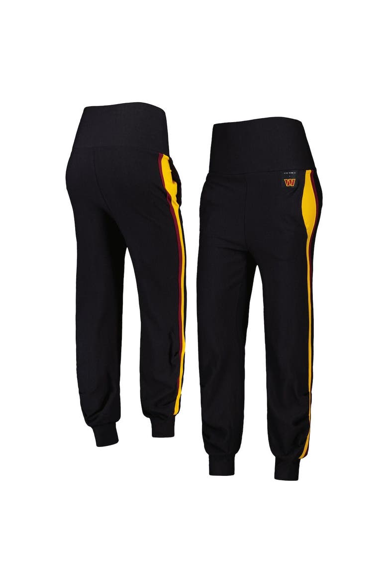Women's KIYA TOMLIN Black Washington Commanders Stripe Tri-Blend Joggers, Main, color, Black