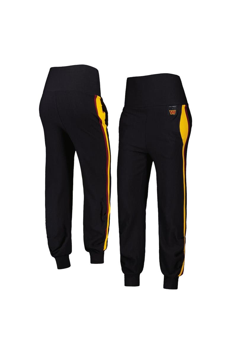 KIYA TOMLIN Women's KIYA TOMLIN Black Washington Commanders Stripe Tri-Blend Joggers, Main, color, 