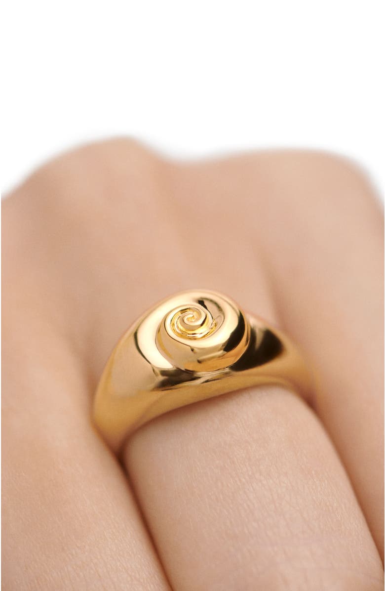 PDPAOLA Shell Ring, Alternate, color, Gold