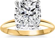 Bliss Diamond 4 Ct 14k Two Tone Certified Lab Grown Cushion Diamond Engagement Ring