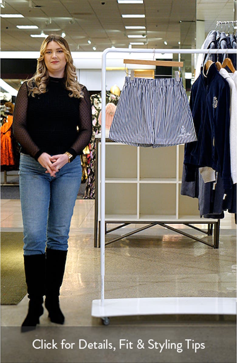 Vendome Stripe Embroidered Cotton Boxer Shorts, sales video thumbnail