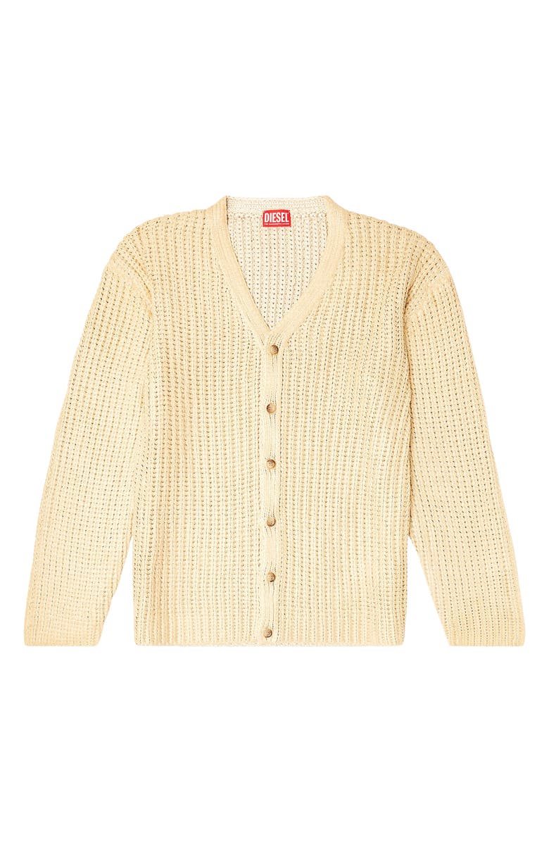 DIESEL<sup>®</sup> K-Michor Metallic V-Neck Cardigan, Alternate, color, Khaki