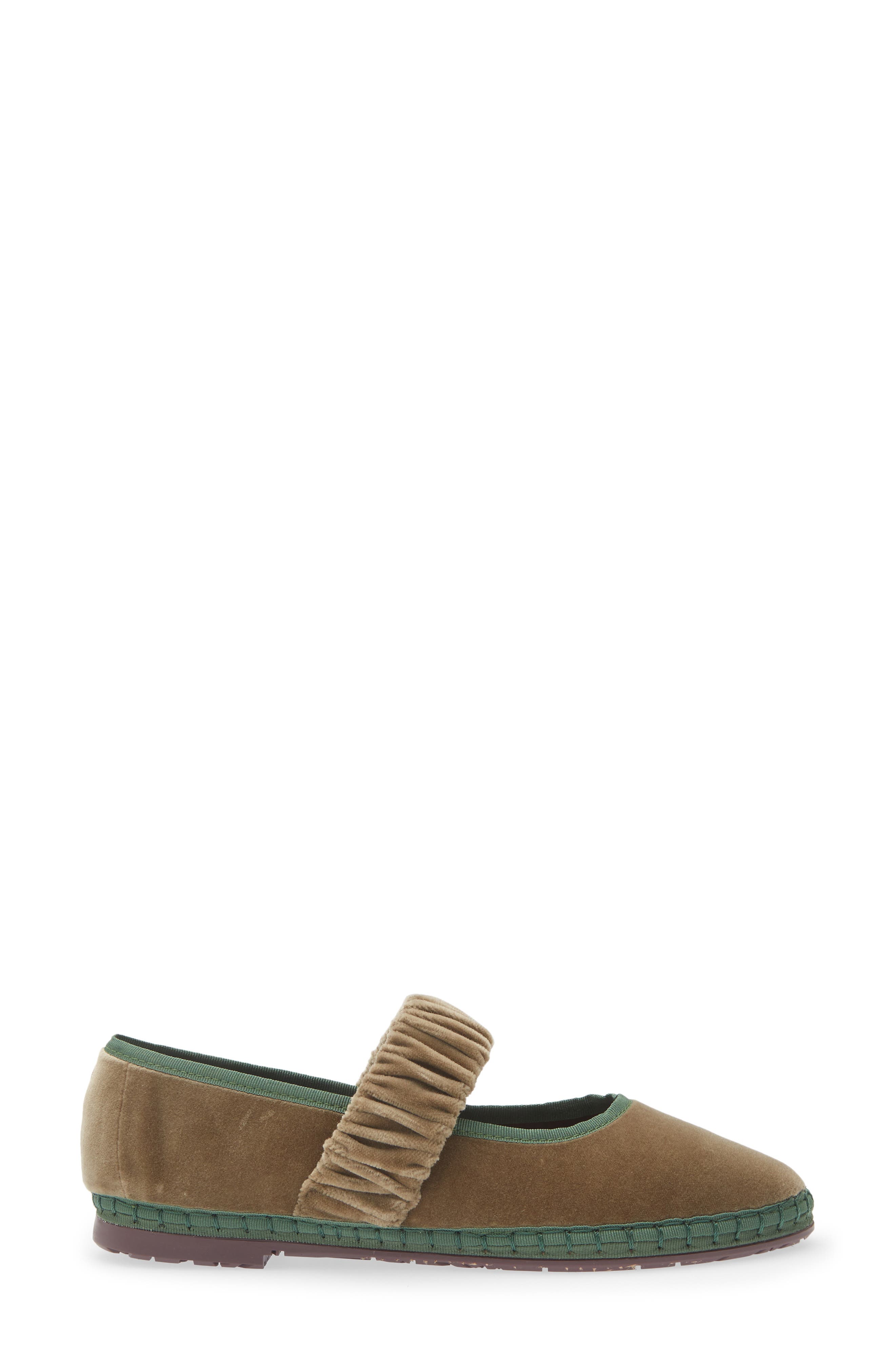 Mafalda Mary Jane Flat, Alternate, color, MOSSY