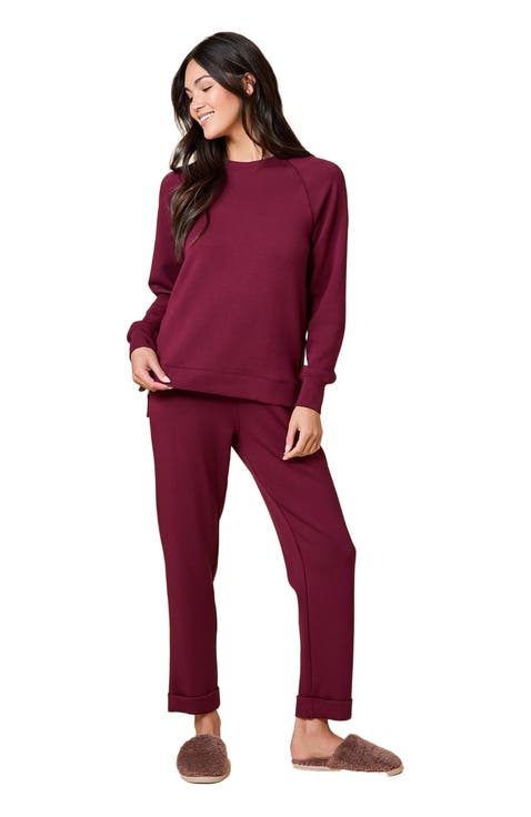 Athleisure Crewneck and Crop Pant Set