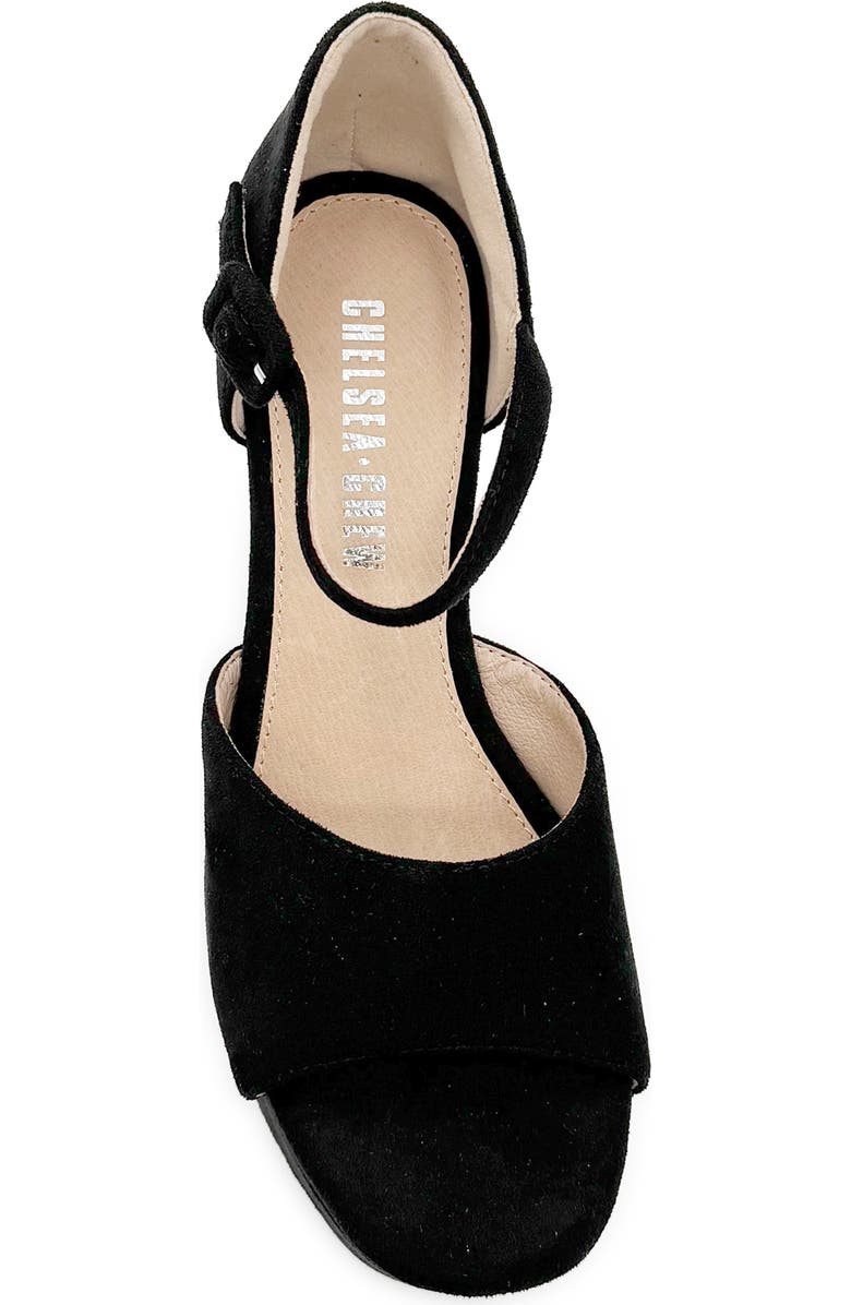 CHELSEA CREW Quill Platform Sandal, Alternate, color, Black Micro