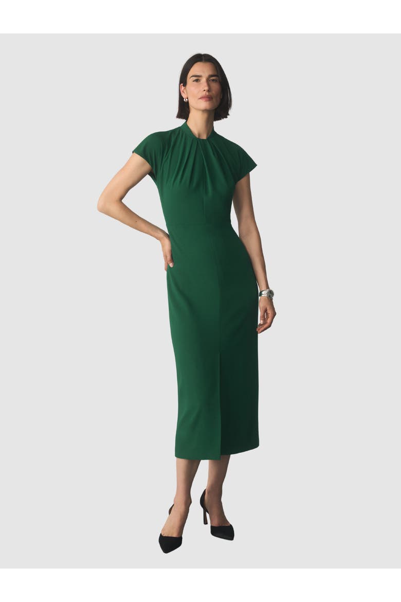 Rossano Short Sleeve High Neck Dress, Main, color, Green