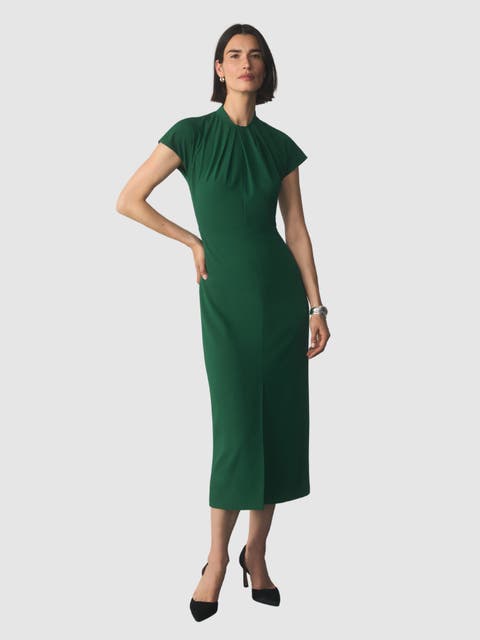 Rossano Short Sleeve High Neck Dress