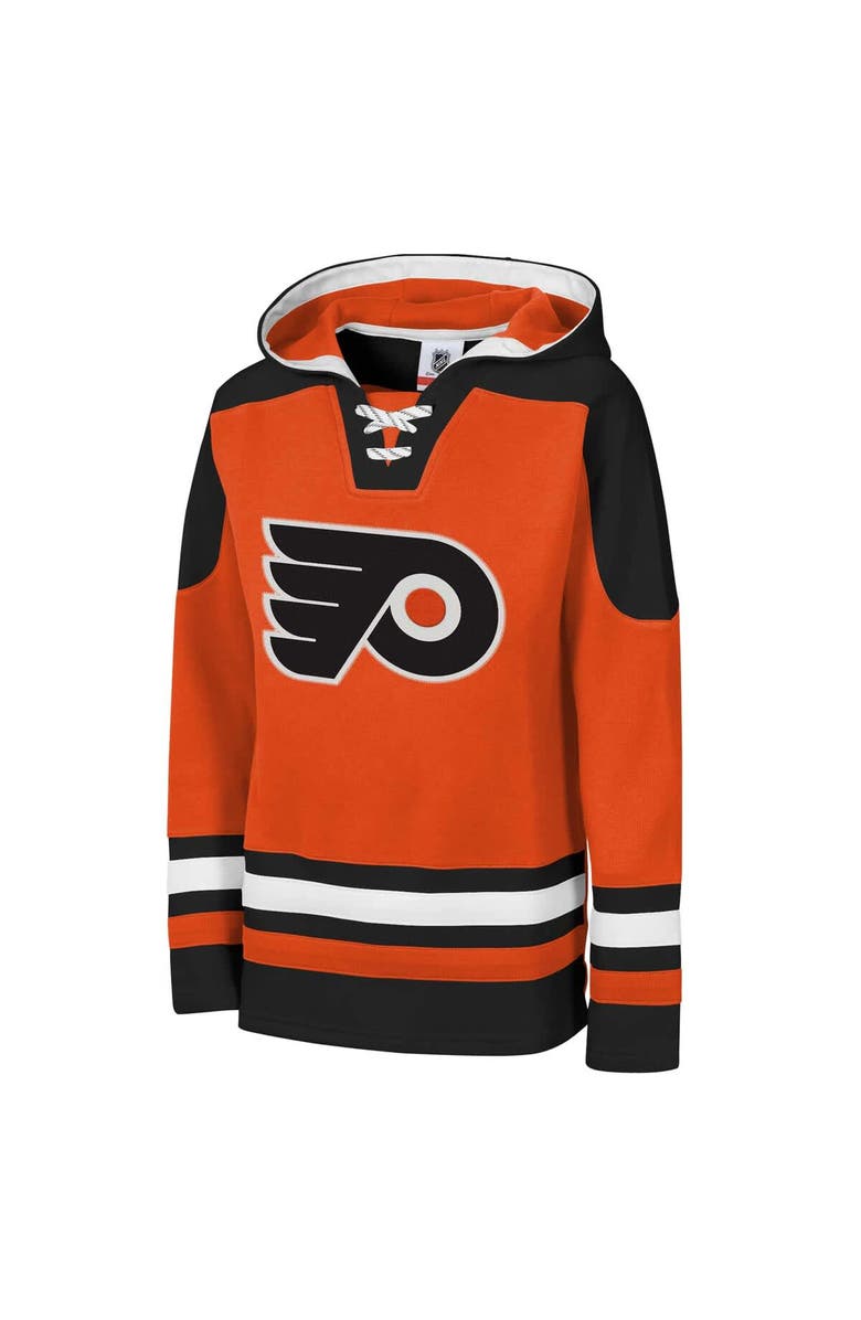 Outerstuff Youth Orange Philadelphia Flyers Ageless Must Have Home V-Neck Pullover Hoodie, Alternate, color, Orange