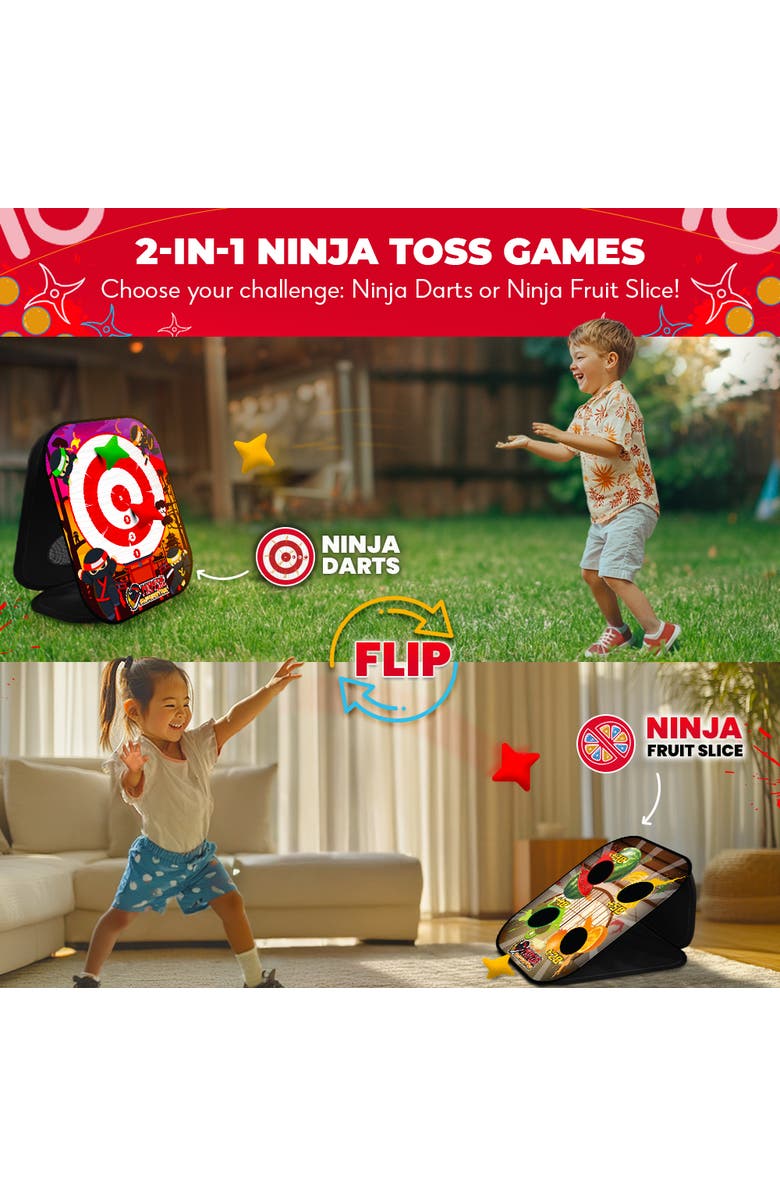 Swooc Games Ninja Superstar | 2-in-1 Corn Hole Games for Kids, Alternate, color, Multicolored