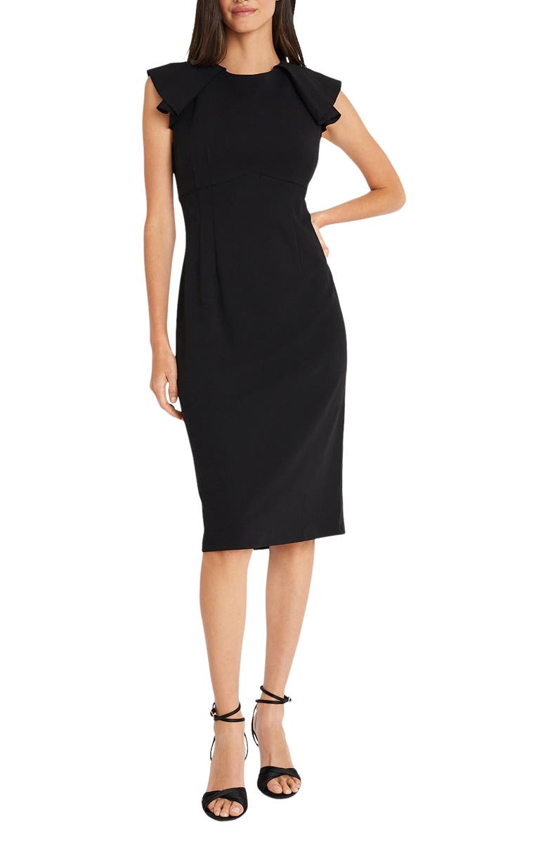 Maggy London Fold Seam Midi Dress, Main, color,