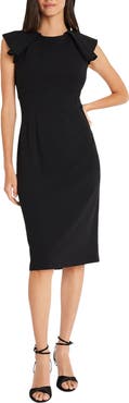 Maggy London Fold Seam Midi Dress