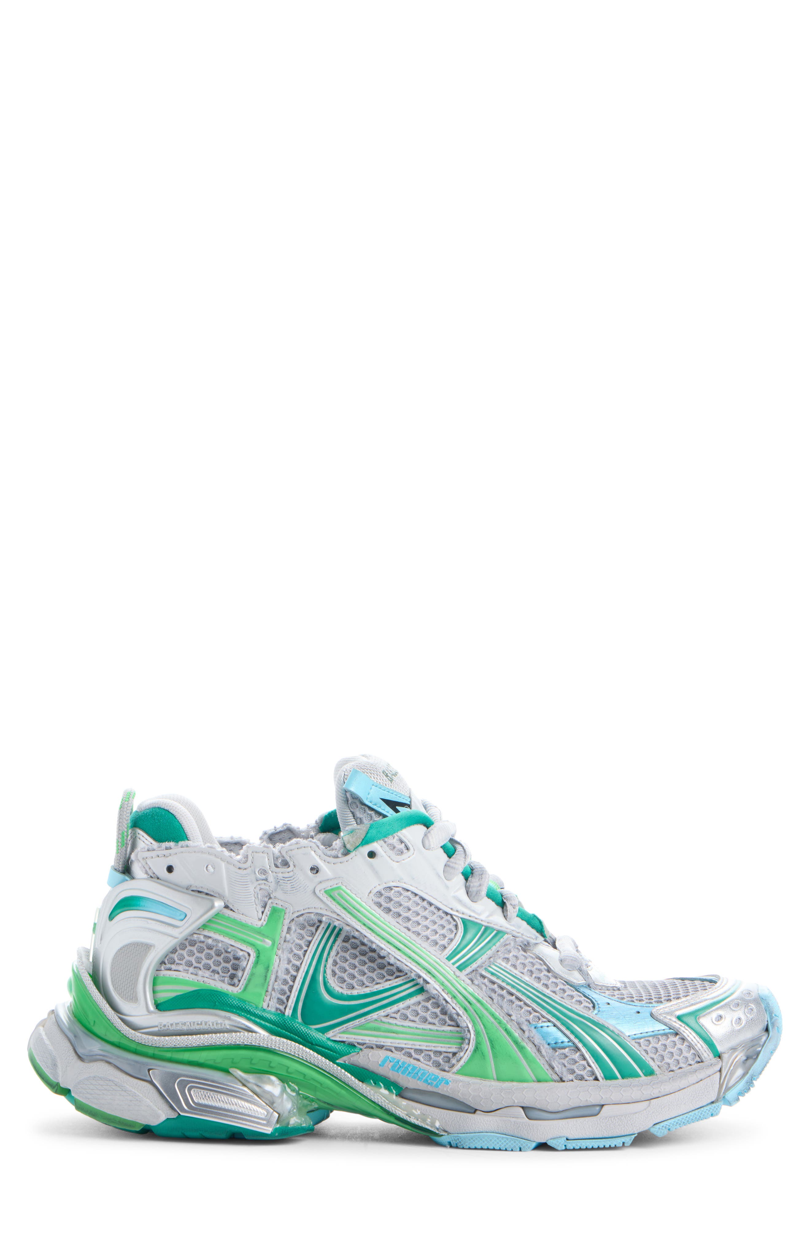 Runner Sneaker, Alternate, color, GREY/ GREEN/ BLUE