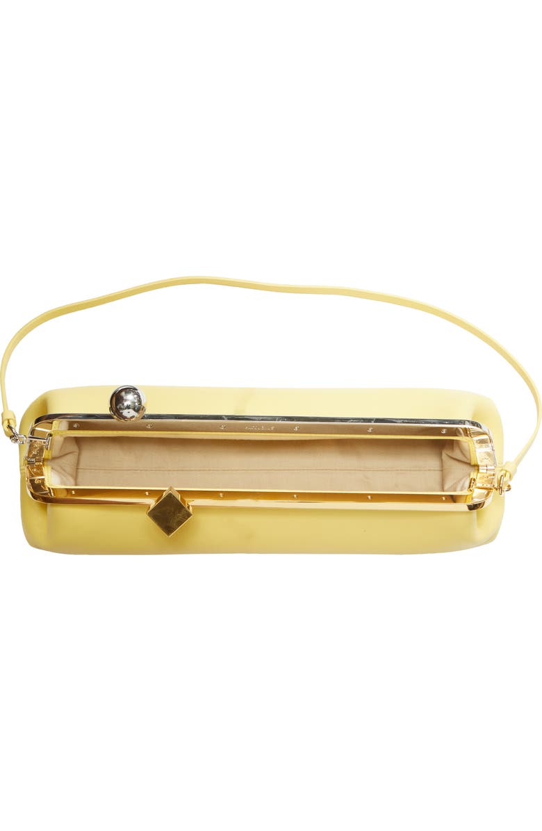 Jacquemus La Pochette Salon Leather Clutch, Alternate, color, Light Yellow 210