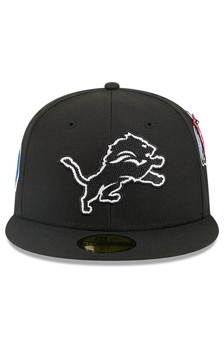 New Era x Alpha Industries Men's New Era x Alpha Industries Black Detroit Lions 59FIFTY Fitted Hat, Alternate, color,