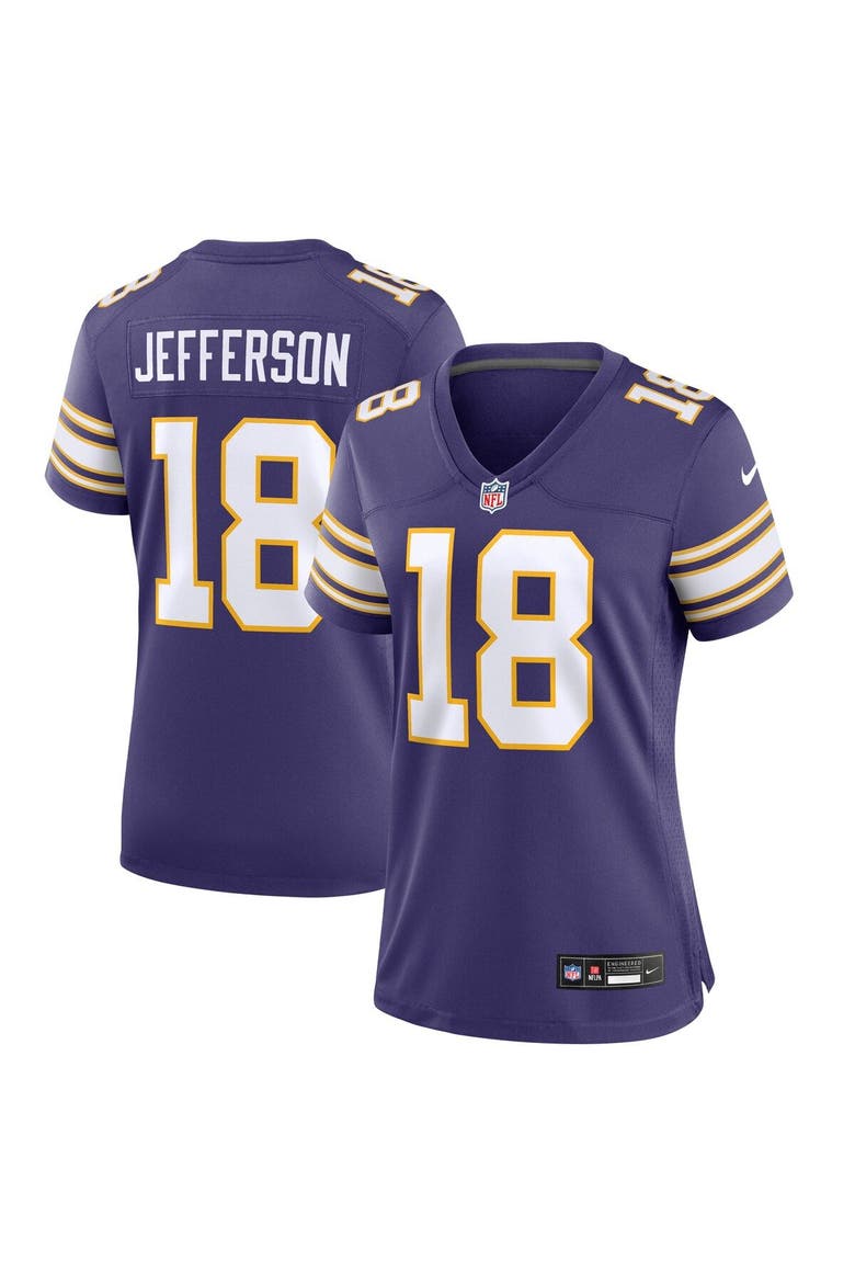 Women's Nike Justin Jefferson Purple Minnesota Vikings Player Jersey, Main, color, Purple