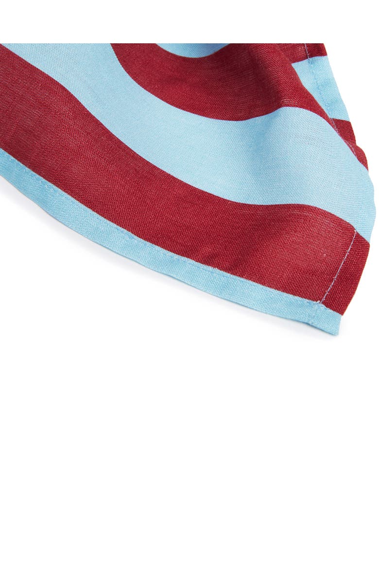 Large Napkins Set Of 6 (45X45) Riga Bordeaux - Azzurro, Alternate, color, Riga Bordeaux - Azzurro