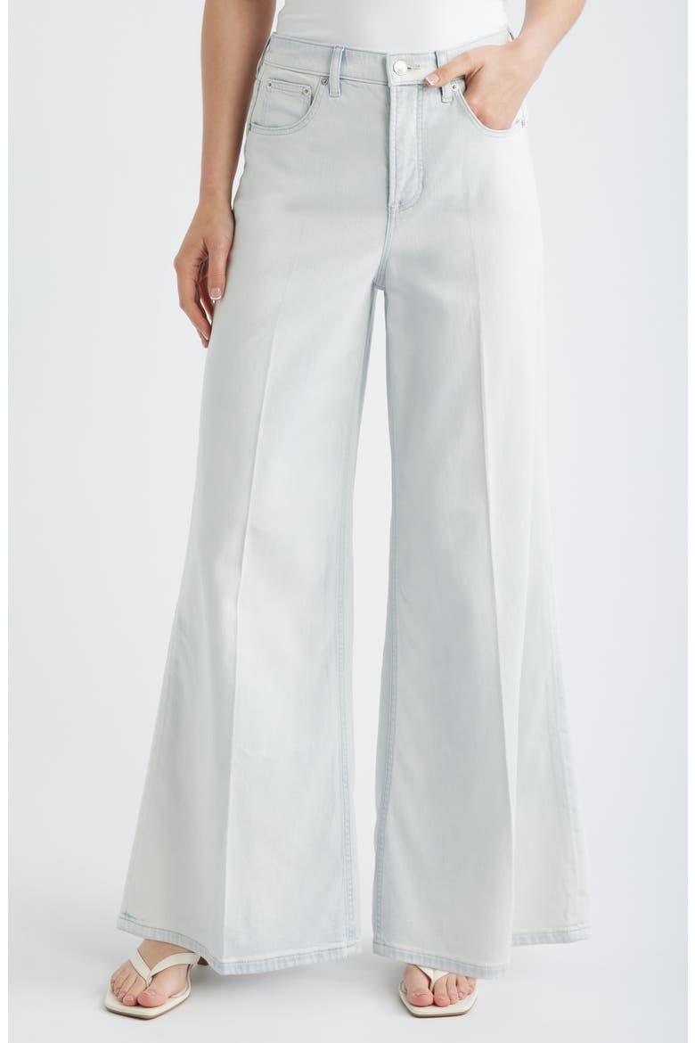 Lightweight High Waist Superwide Jeans, Main, color, SEA BREEZE