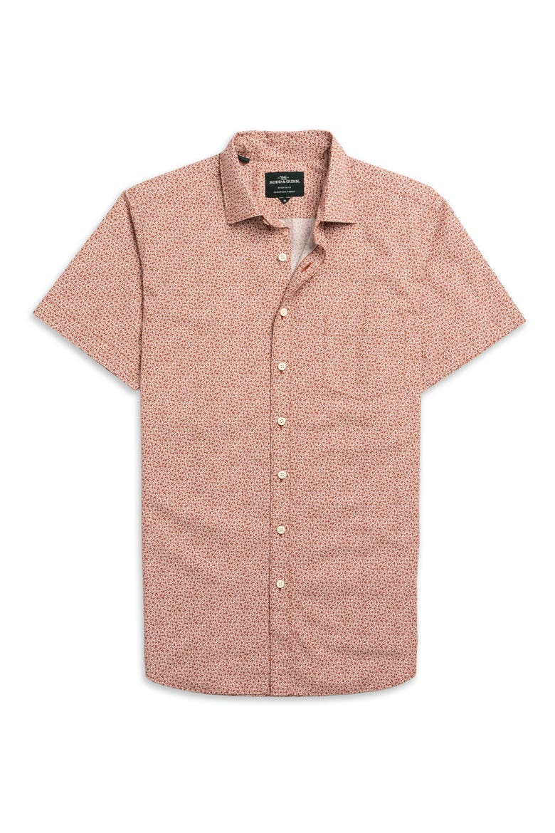 Collingwood Button-Up Cotton Shirt, Alternate, color, BURNT ORANGE
