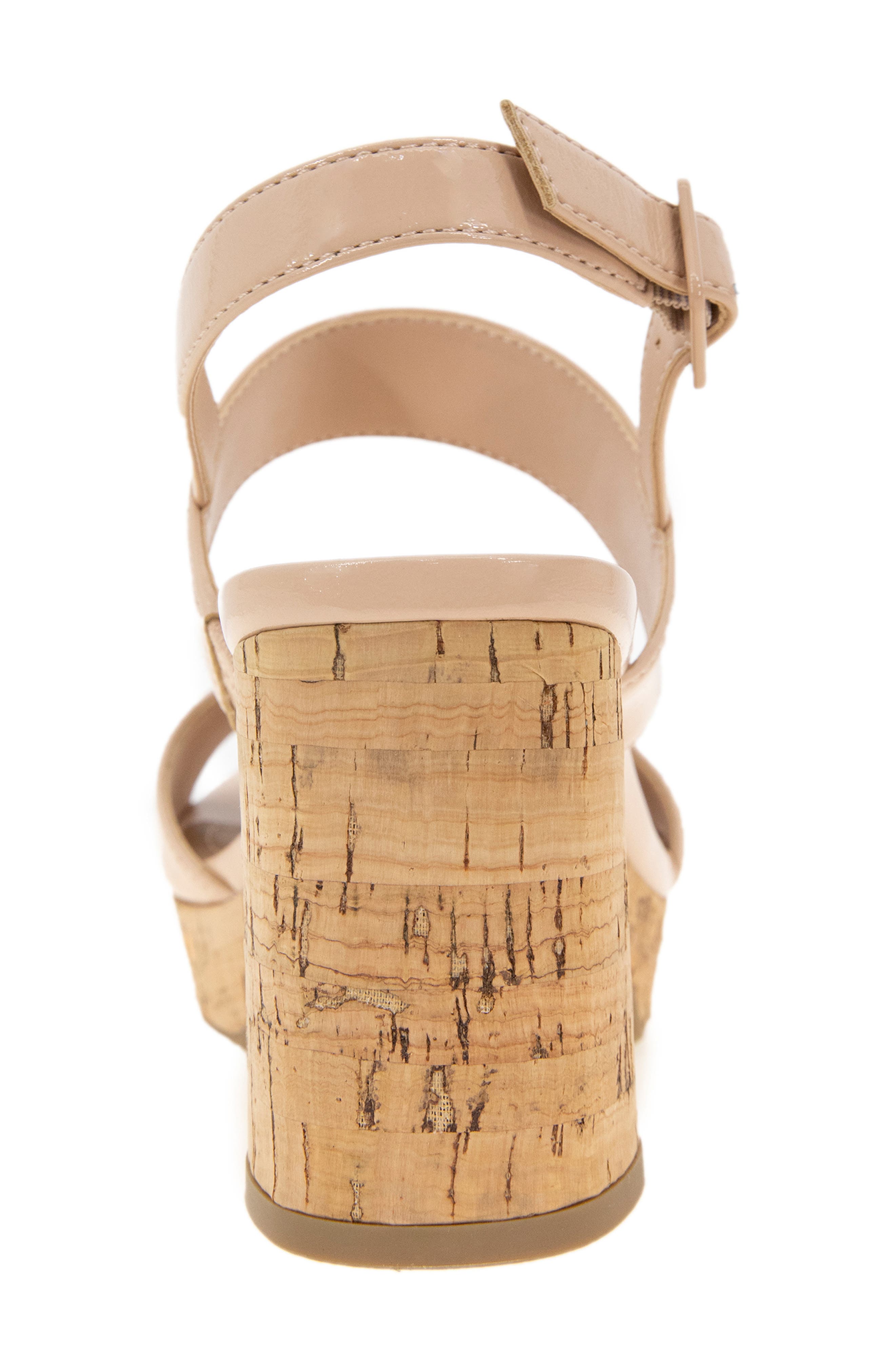 Reaction Kenneth Cole Reebeka Platform Sandal, Alternate, color, Latte Patent