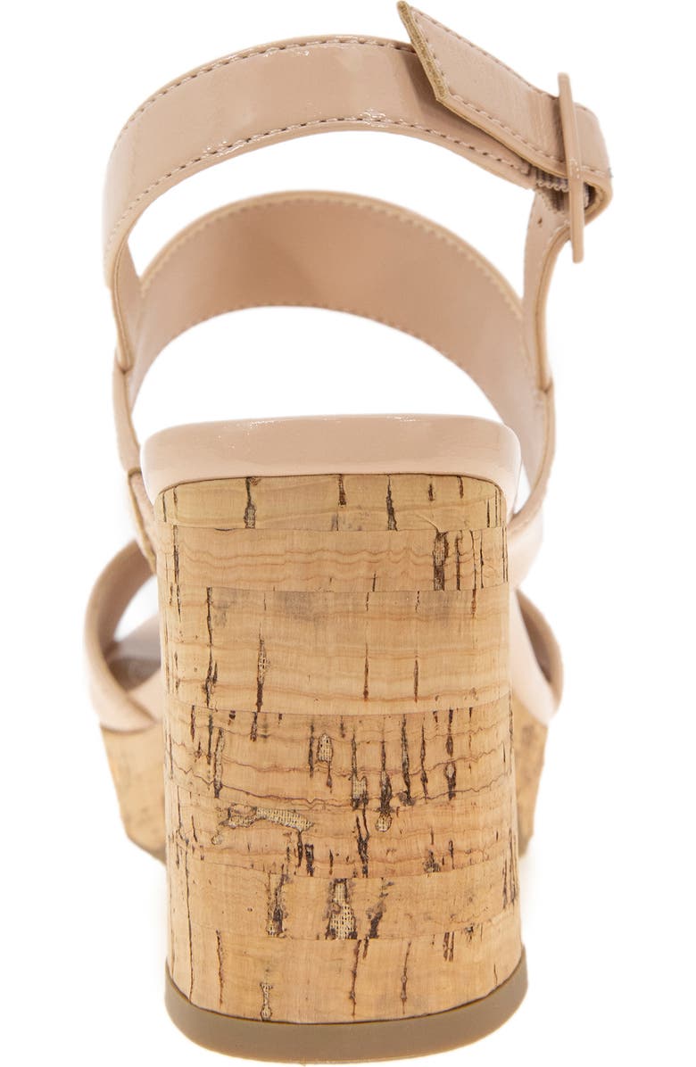 Reaction Kenneth Cole Reebeka Platform Sandal, Alternate, color, Latte Patent