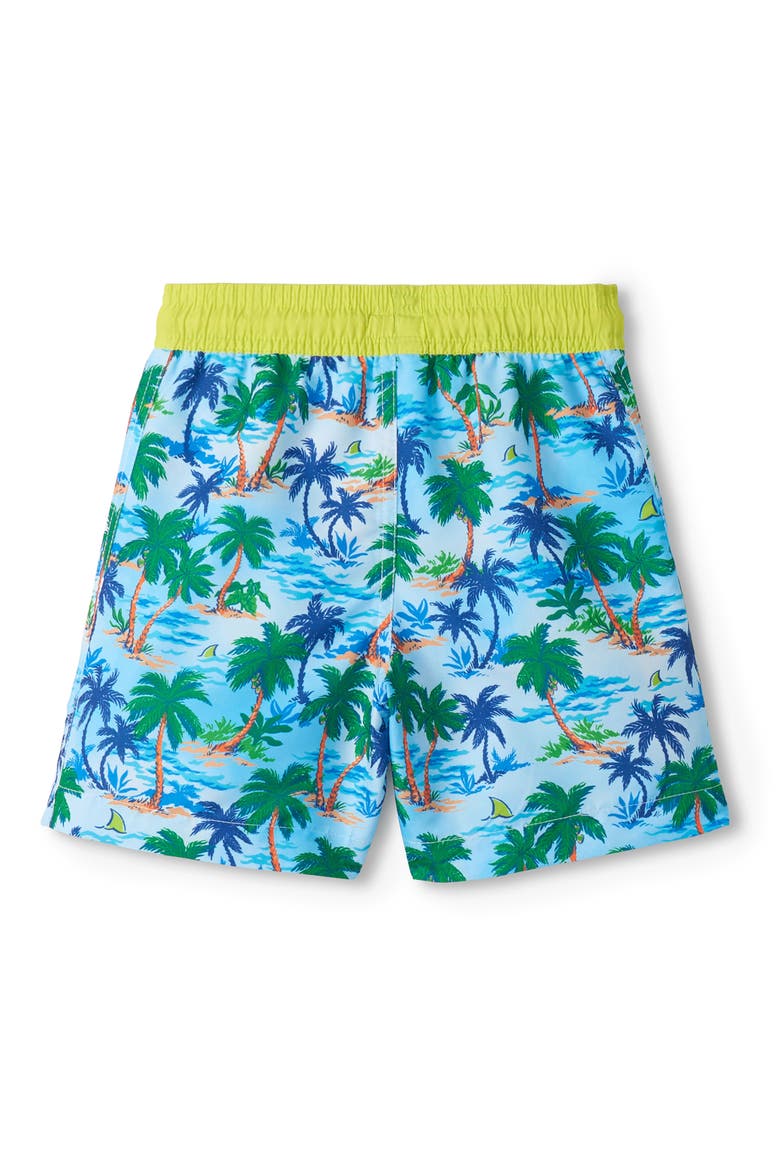 Kids' Deserted Island Print Swim Trunks, Alternate, color, BLUE