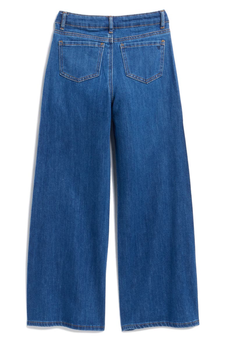 Kids' Mixed Rhinestone Wide Leg Jeans, Alternate, color, INDIGO