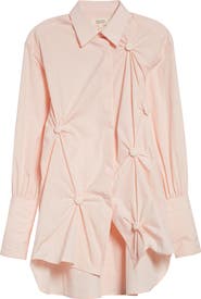 renaissance renaissance Karma Scrunched Cotton Poplin Button-Up Shirt