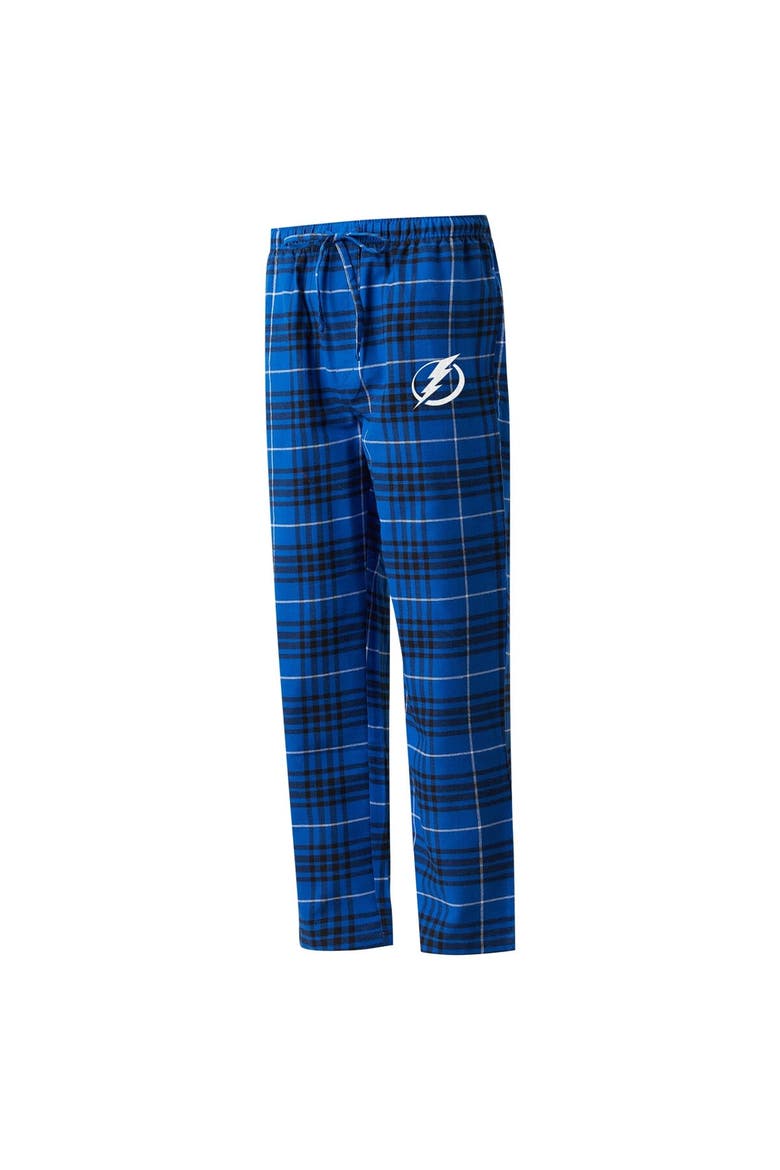 Men's Concepts Sport Blue/Black Tampa Bay Lightning Concord Flannel Sleep Pants, Alternate, color, Blue