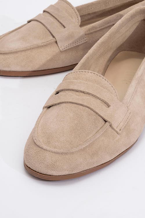 Forever & Always Shoes Women's Neutrals Dorothy - Beige Leather Loafers In Beige Suede Leather