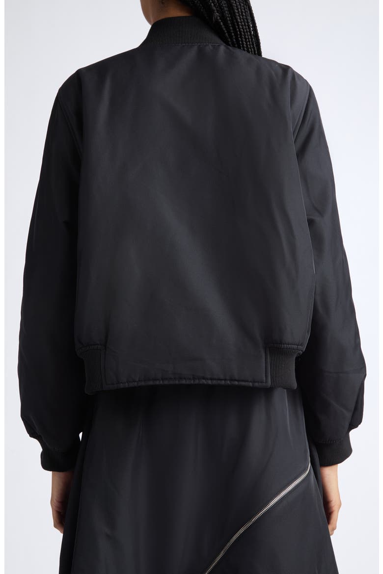 Round Bomber Jacket, Alternate, color, BLACK
