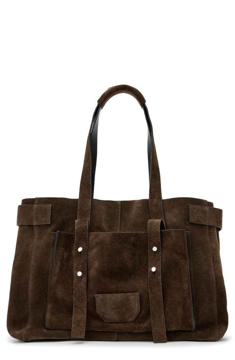 Ursa Suede East/West Leather Tote