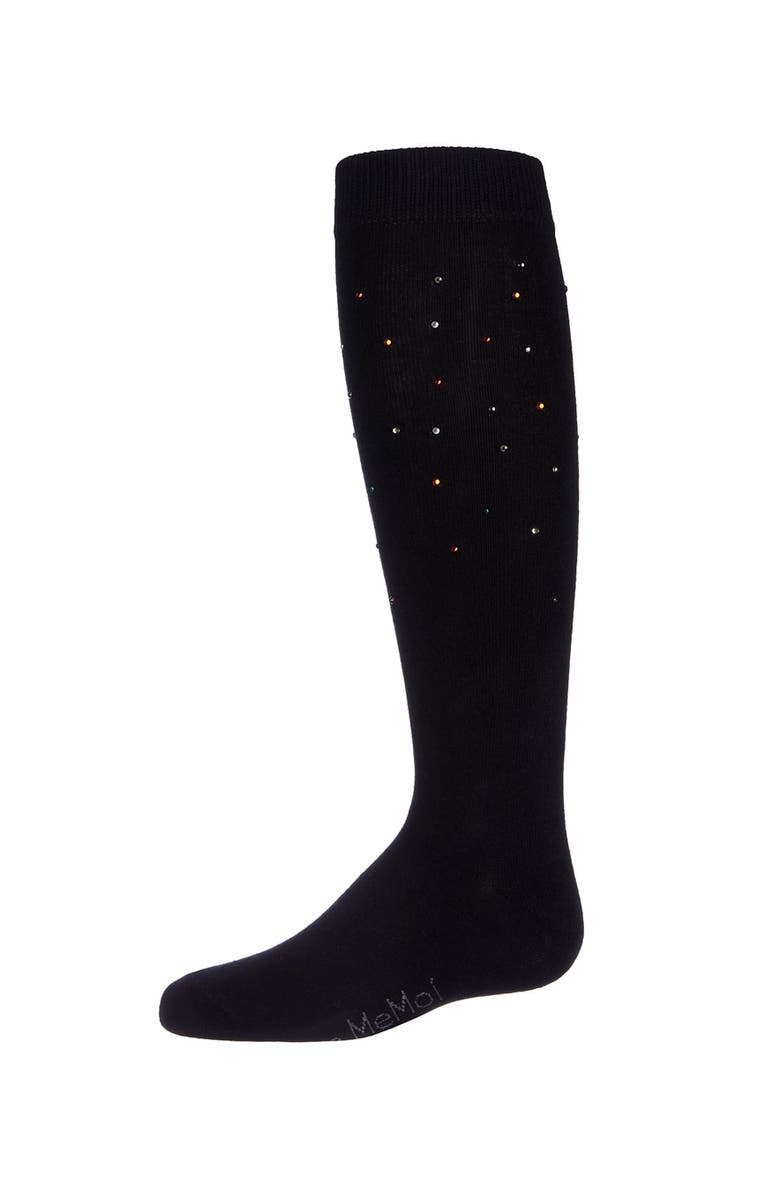 MeMoi Multi Stone Knee-High Socks, Main, color, Black