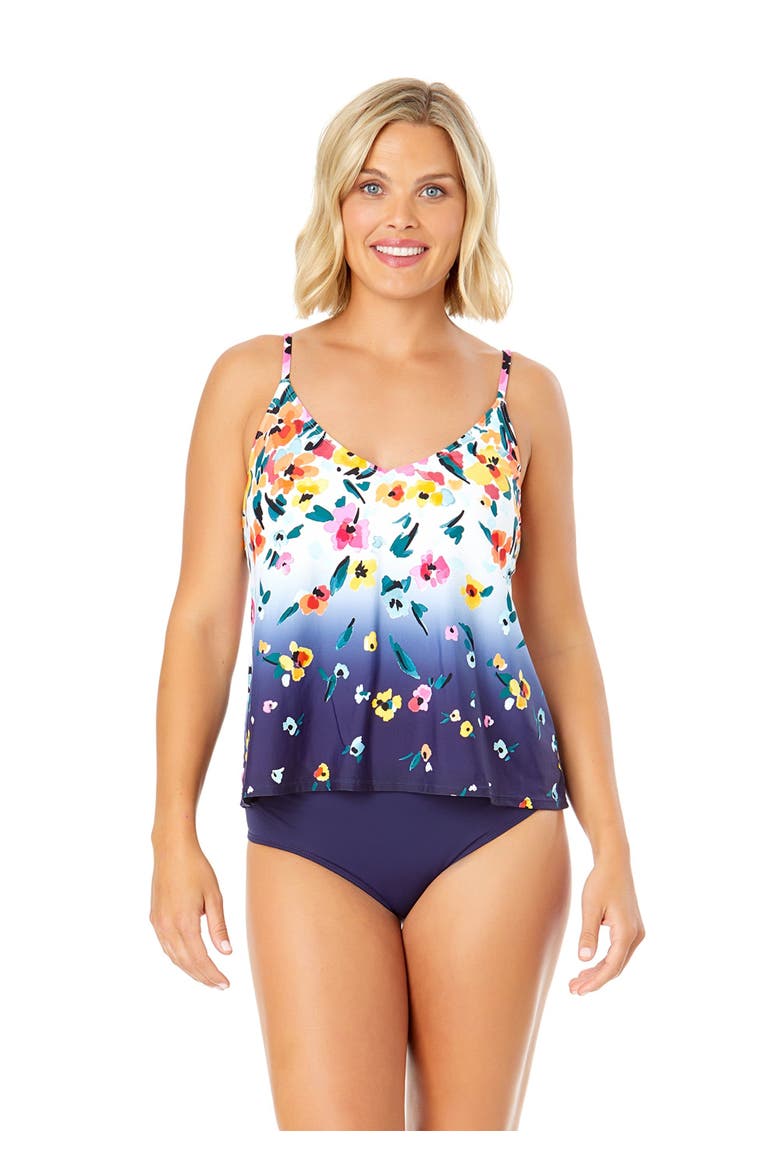 Women's Riviera Floral Easy Triangle Tankini Swim Top, Main, color, Gradient Floral