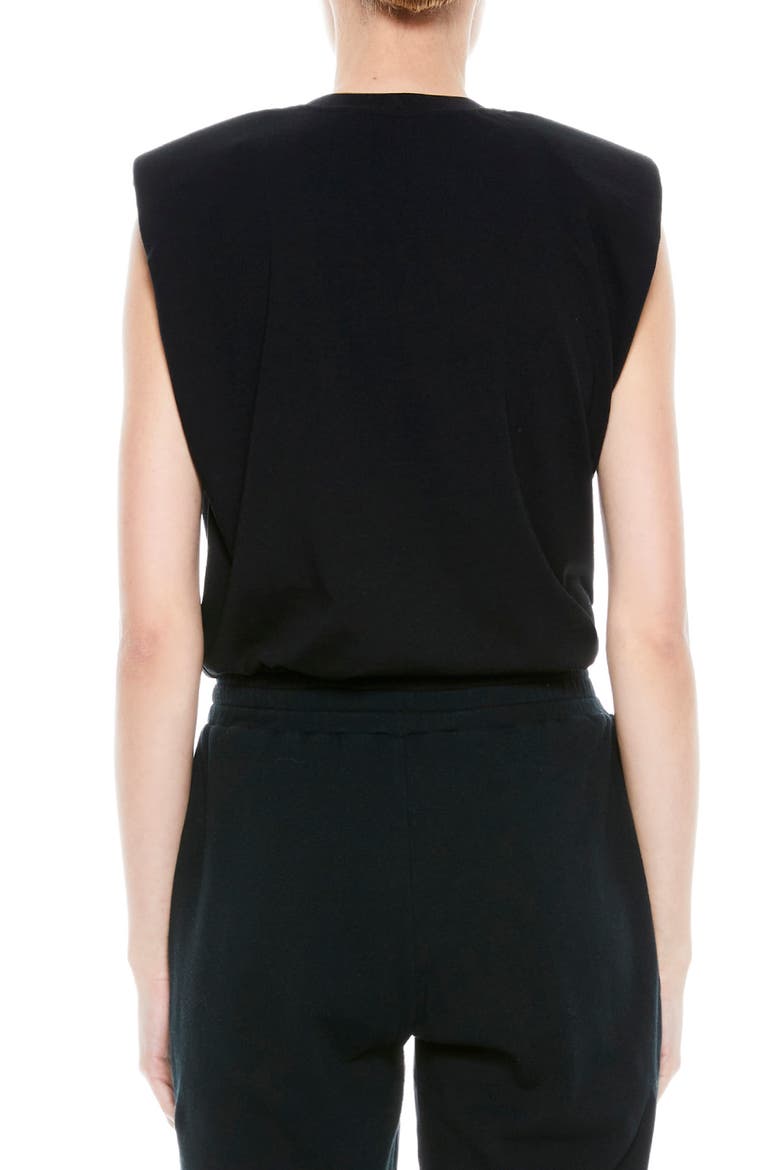 Braxton Padded Sleeveless T-Shirt, Alternate, color, BLACK