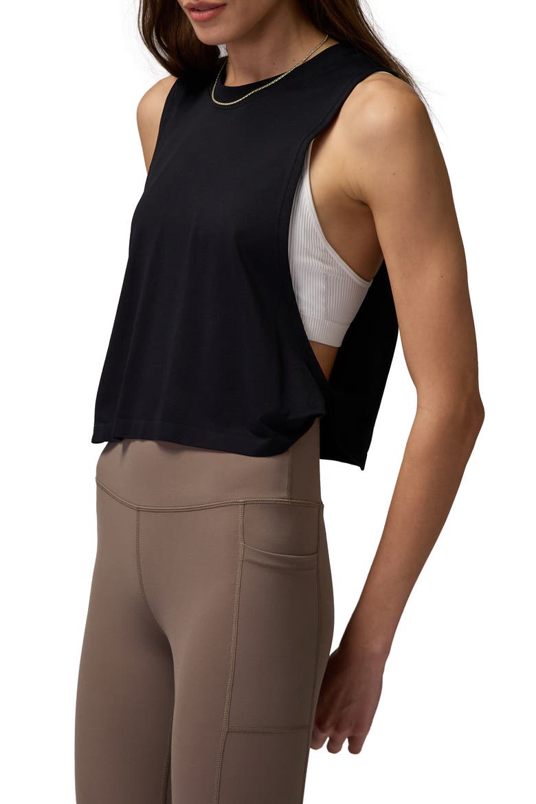 Seamless Tank, Main, color, BLACK