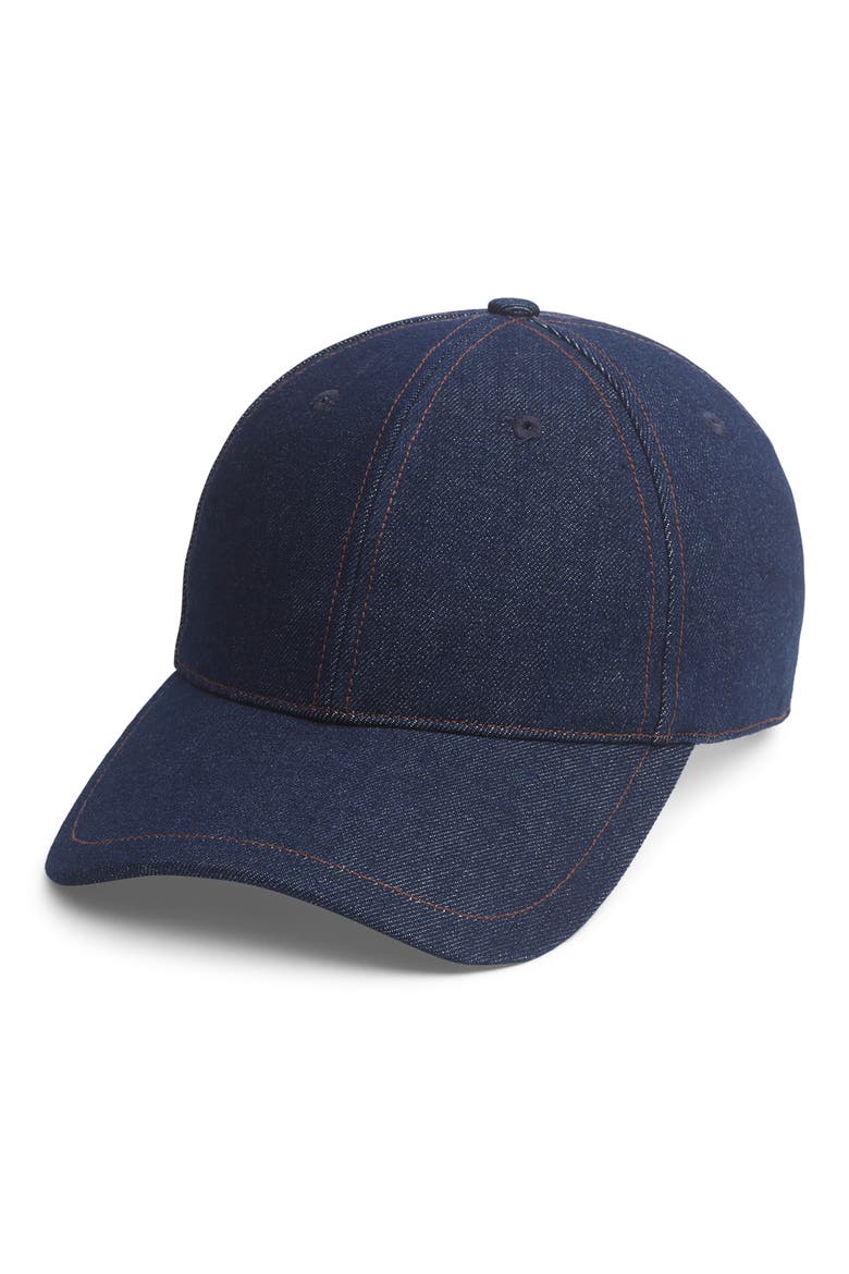 Harlow Twill Baseball Cap, Main, color, MID DENIM