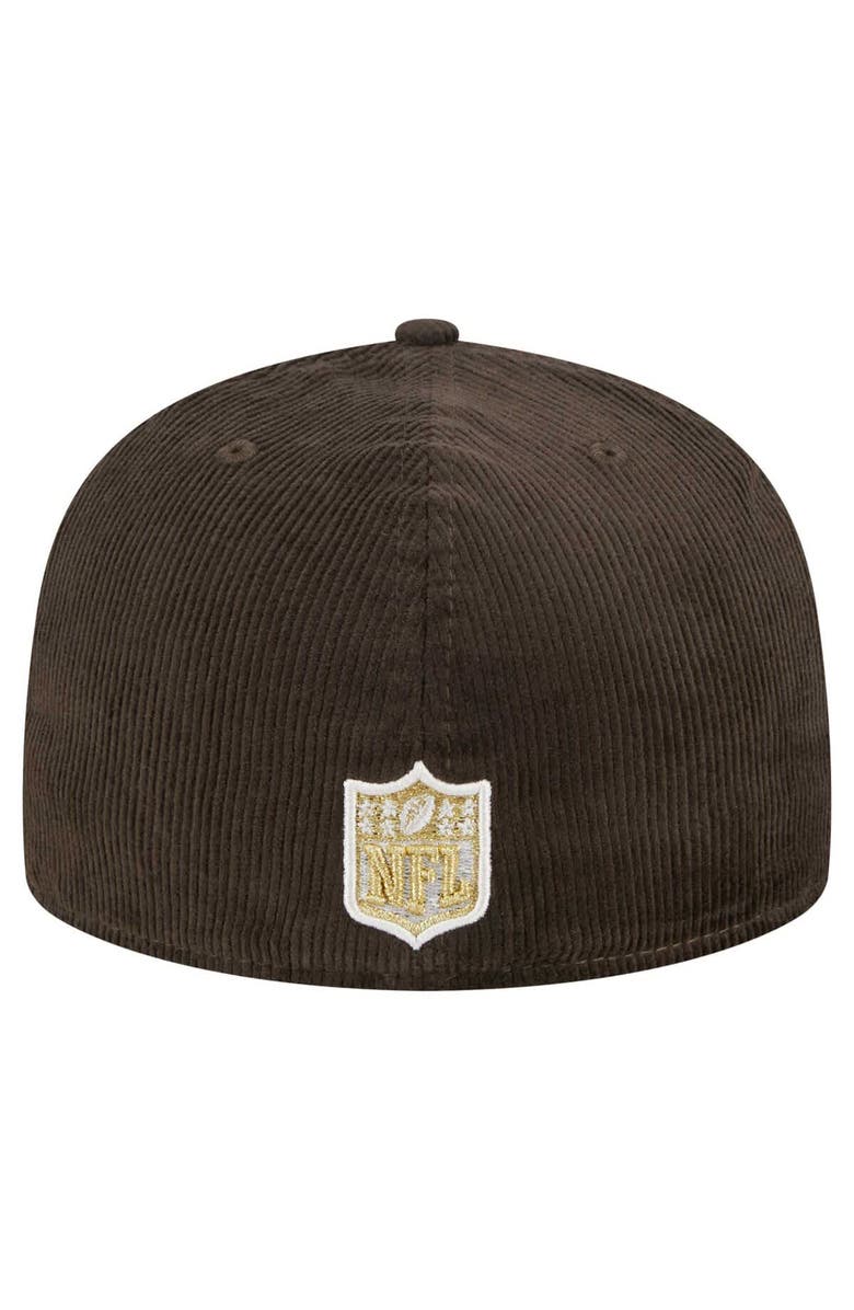 New Era Men's New Era  Brown Las Vegas Raiders Choco Cord 59FIFTY Fitted Hat, Alternate, color, 