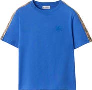 Burberry Check Trim Cotton T-shirt