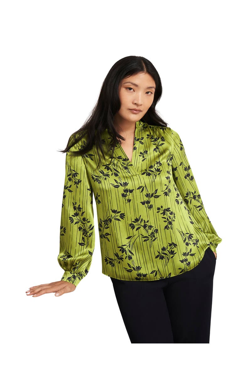 Fara Blouse, Main, color, Green Navy