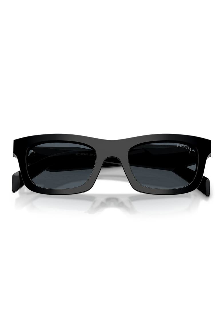 53mm Pillow Sunglasses, Alternate, color, BLACK / DARK GREY