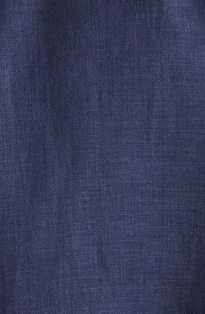 Ralph Lauren Purple Label Felton Linen, Wool & Silk Flight Jacket, Alternate, color, Navy