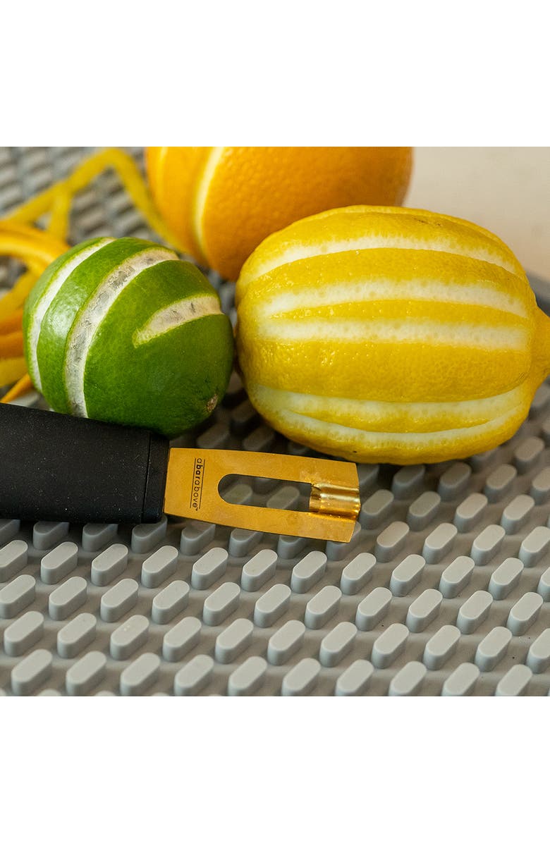 A Bar Above Gold Channel Knife, Black Handle, Alternate, color, Gold