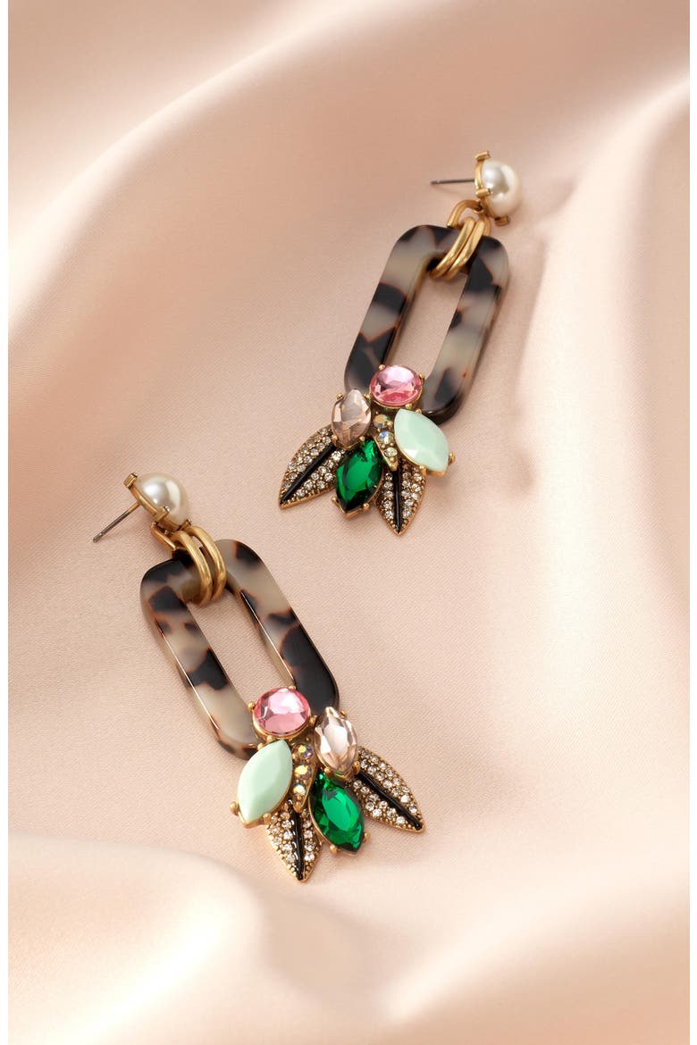 Belle Earrings, Alternate, color, GOLD/ MULTI