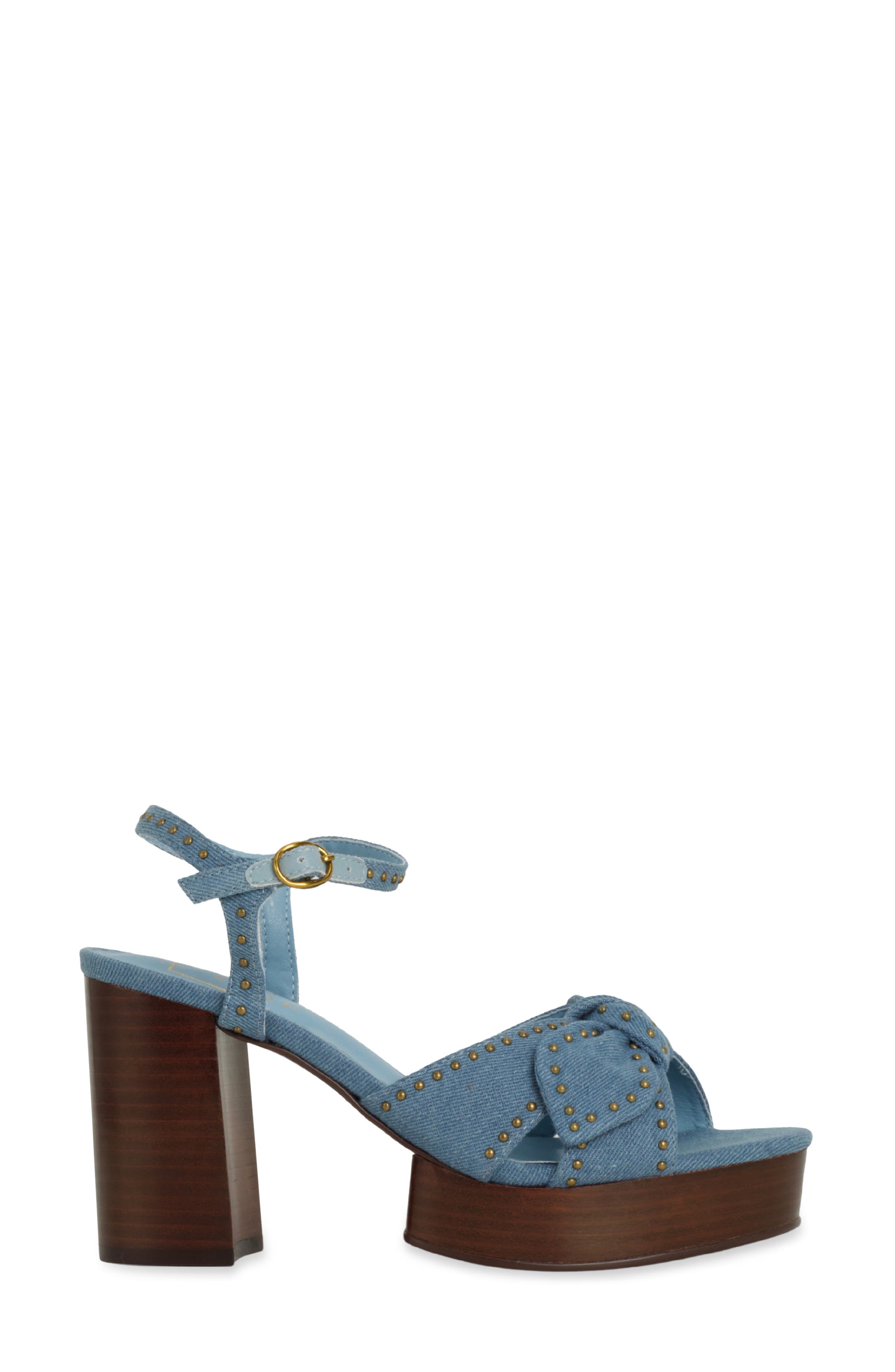 Etta Studded Platform Sandal, Alternate, color, LIGHT DENIM