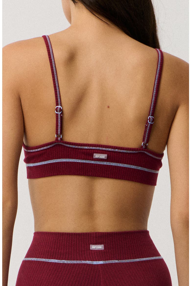Ribbed Knit Crop Top, Alternate, color, PLUM