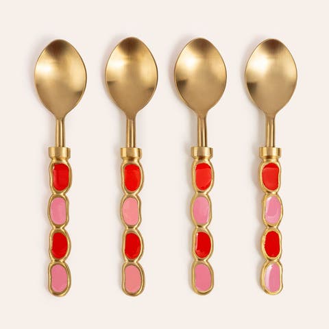 Rampur Set Of 4 Steel Dessert Spoon Set