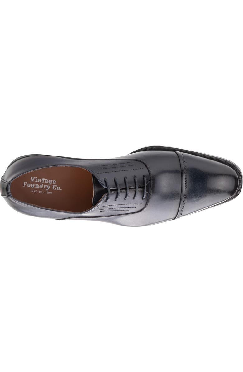 VINTAGE FOUNDRY Pence Cap Toe Leather Oxford, Alternate, color, Navy